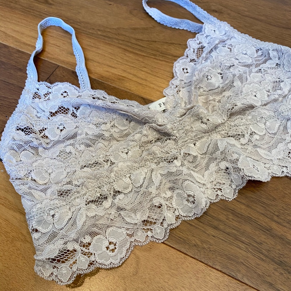 Silver/light grey Lace Bralette
